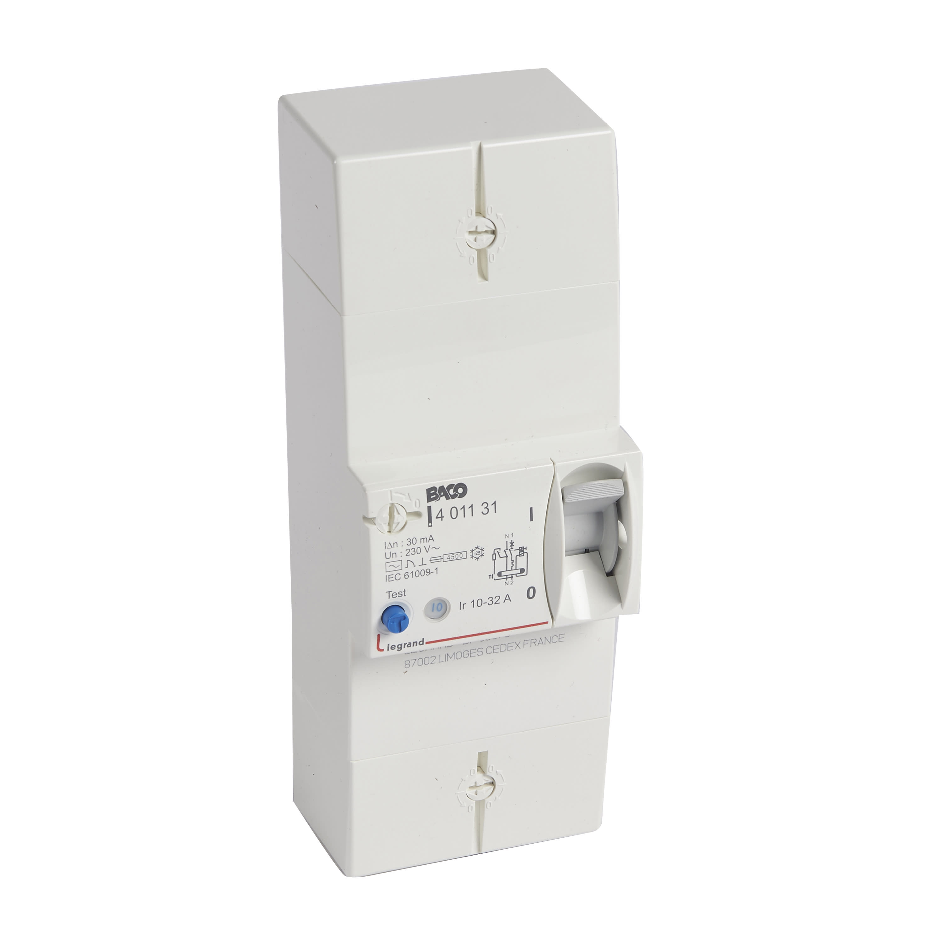 Disjoncteur différentiel de protection bipolaire réglable, pour la protection des travailleurs, perm