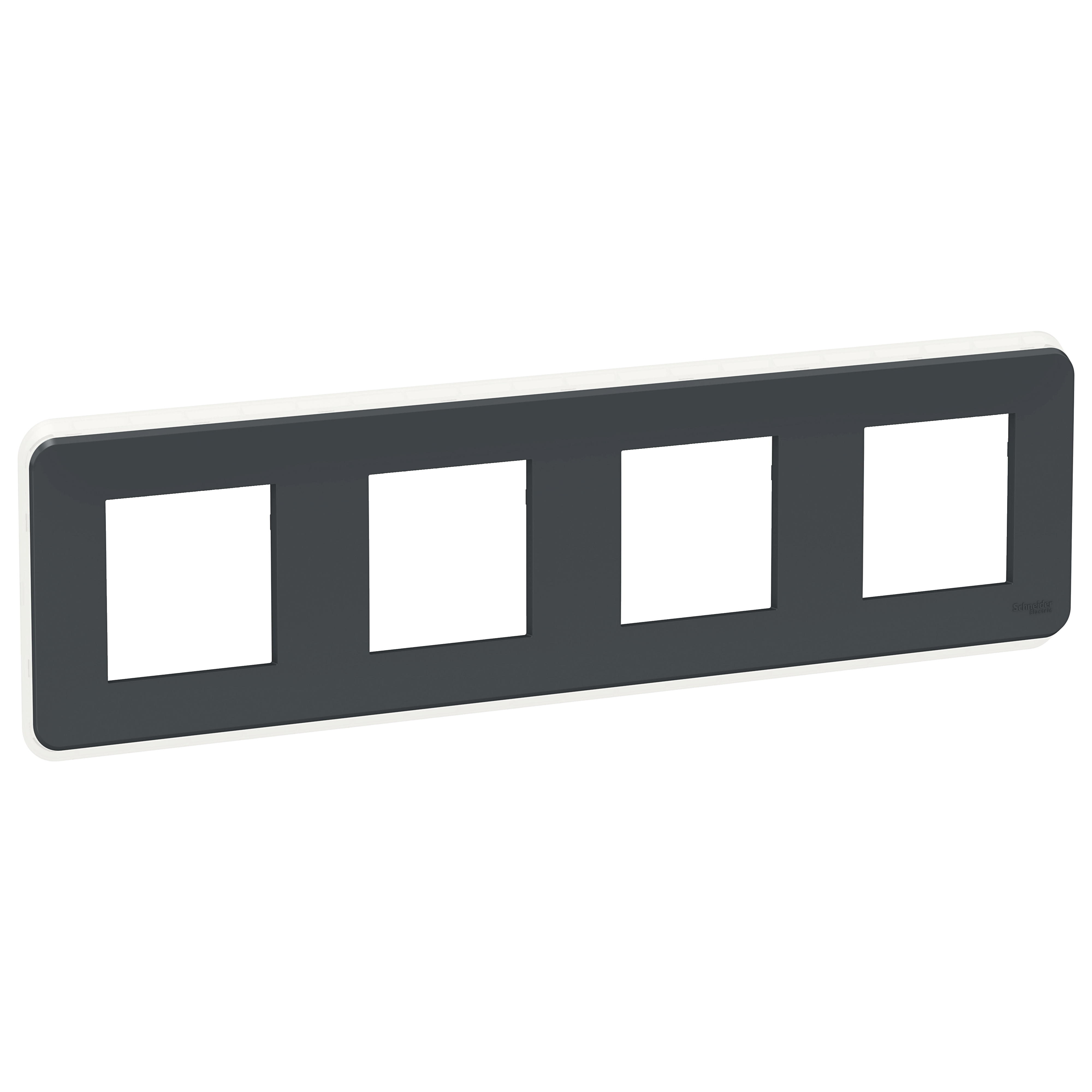 Unica pro - plaque de finition - anthracite - 4 postes