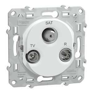 Ovalis - prise tv-r-sat - blanc