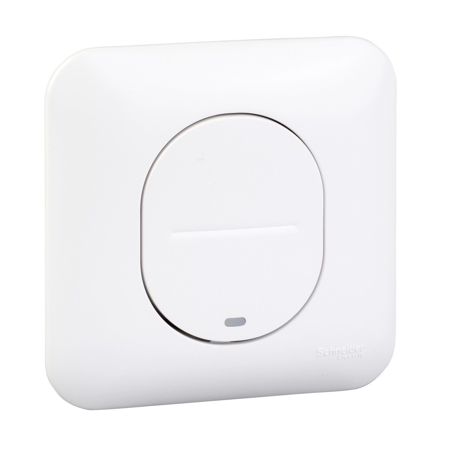 Ovalis - poussoir à fermeture lumineux -led bleu localisation - fixation par vis-mécanisme avec une 