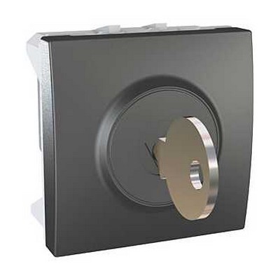 Unica graphite interrupteur à clé 2 positions 10 a 2 modules