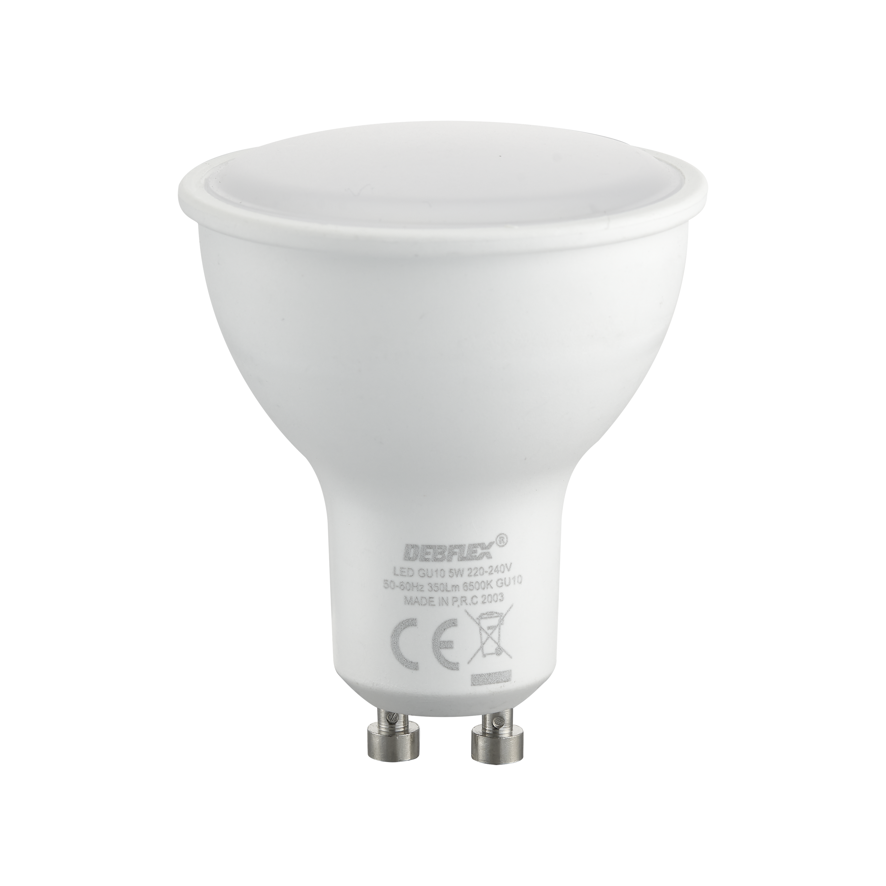 Ampoule spot smd verre blanc gu10 5w 6500k 400lm