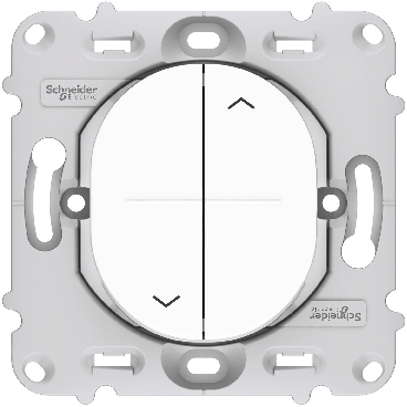 Ovalis - interrupteur 2 boutons pour volet roulant - fix.par vis-mécanisme seul, soit support de fix