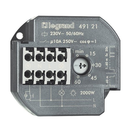 Télérupteur unipolaire 10ax 230v~ 50hz à 60hz avec minuterie intensité maximum 50ma