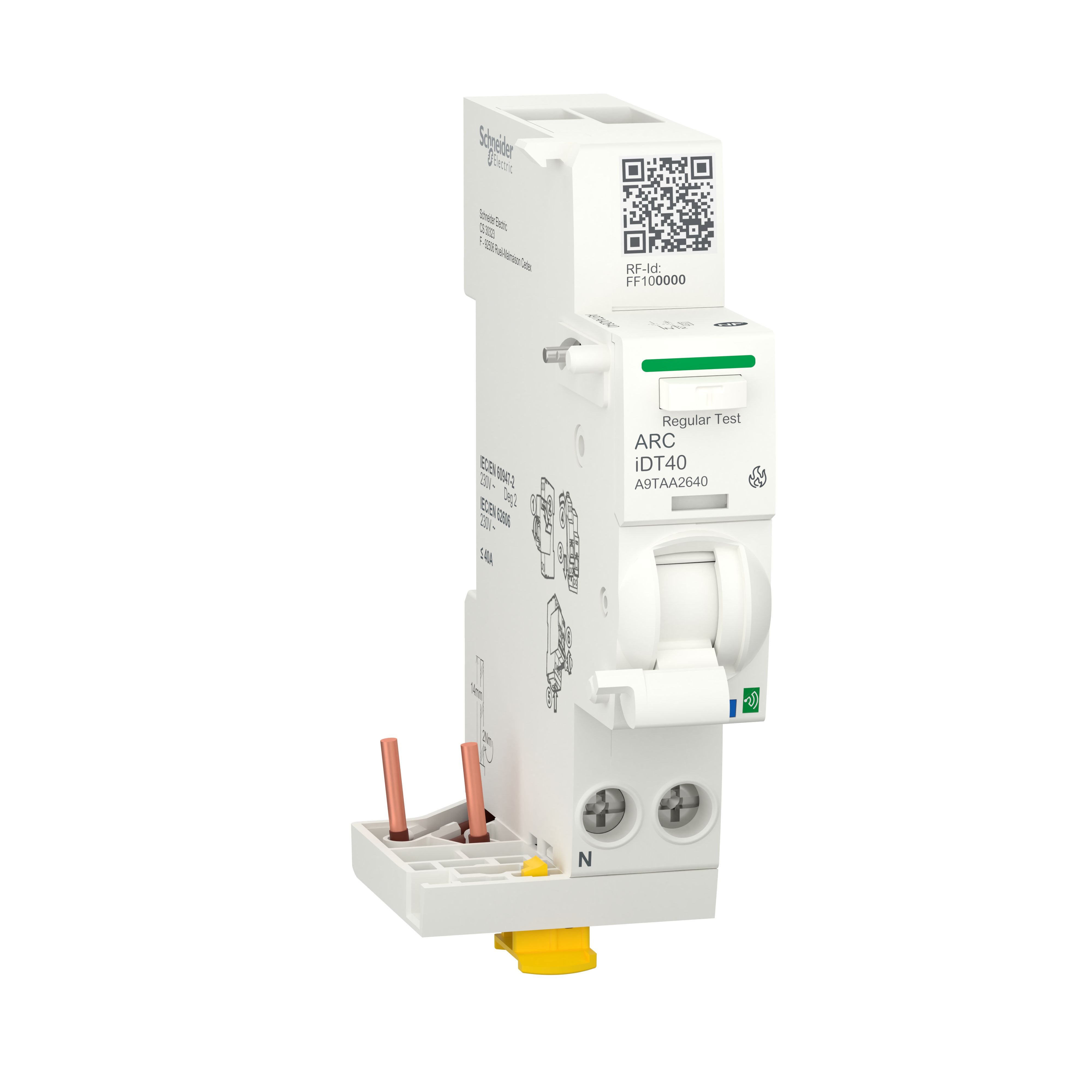 Acti9 idt40 afd - détecteur arc connecté pour disjoncteur idt40 1p+n 40a