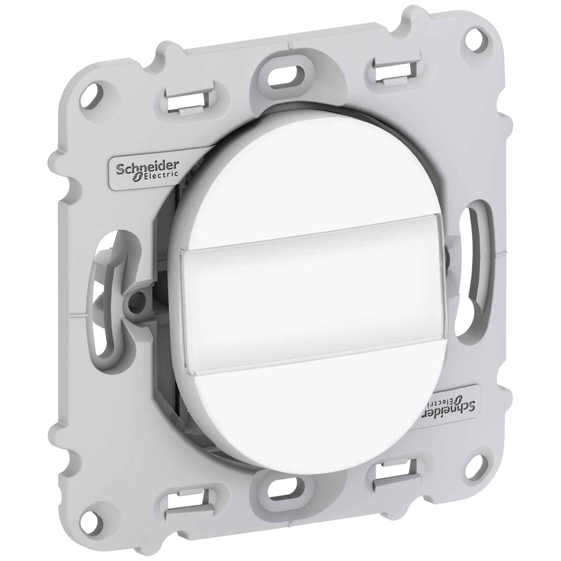 Ovalis - poussoir à fermeture - porte-étiquette - 10a - sans plaque de finition-mécanisme seul, soit