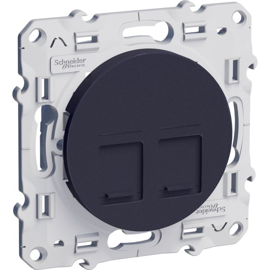 Odace - prise de communication simple - anthracite - rj45 (8 contacts) cat.6A <= 500 mhz - paire 