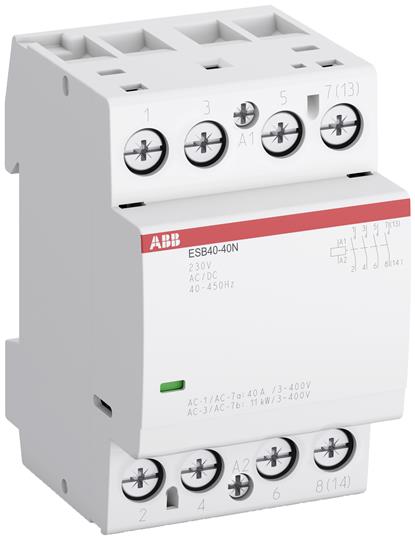 Contacteur modulaire esbn 40a 4no 230vac/dc