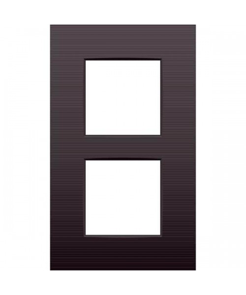 Double plaque de recouvrement de 60 mm dentraxe verticalement intense dark brown