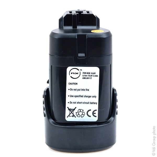 Batterie pour outillage électroportatif - 10,8v - 2ah - gris - li-ion