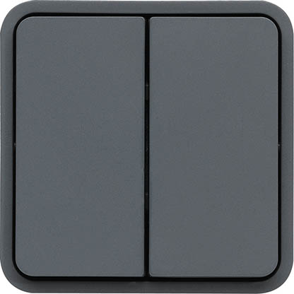 Cubyko wna040 double interrupteur va et vient compo gris