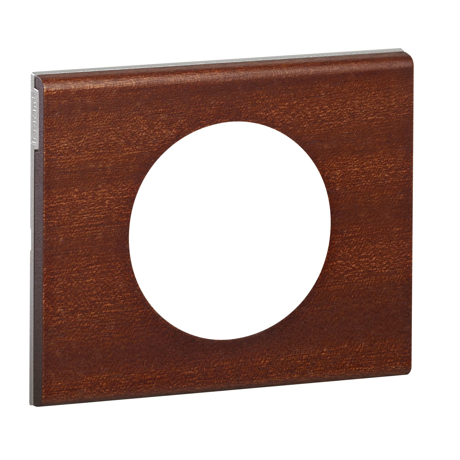 Plaque céliane matières 1 poste finition acajou