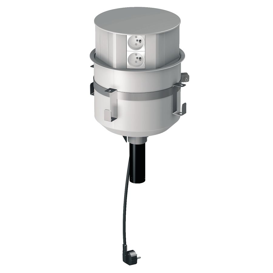 Optiline 45 - boitier escamotable de 6 prises latérales