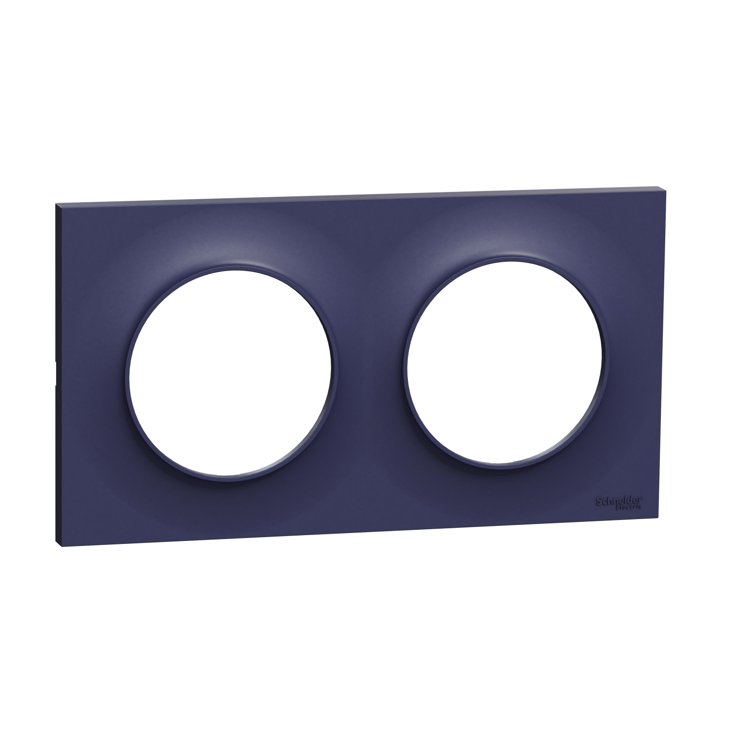 Odace - styl - plaque - cobalt - 2 postes horizontal 71mm 2 postes vertical 71mm - h 85mm - l 156mm