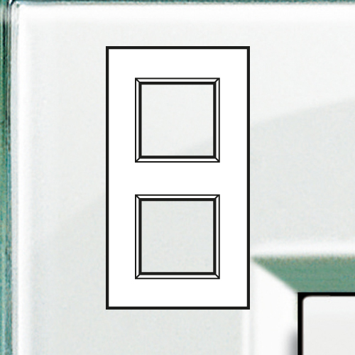 Ll-plaque rectangul. 2X2 mod aquamarine