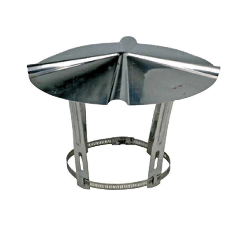 Chapeau de toit inox n°1 d80 a d111mm type chinois