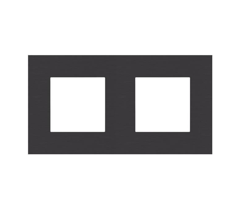 Double plaque de recouvrement de 71 mm dentraxe pure alu black