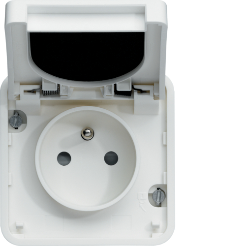 Prise 2p + terre associable blanc ip55 wna100b