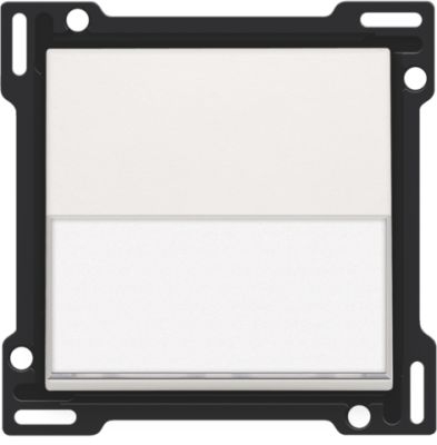 Set de finition avec porte-etiquette pour interrupteur ou bouton-poussoir simple, white