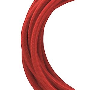 Bai câble textile 3 mètres rouge 2x0.75Mm² fil en cuivre