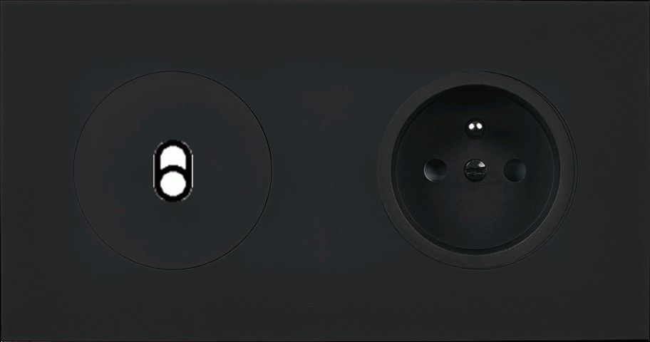 Façade désir satin noir soft touch double horizontale 1 basculeur pcles atouts de la gamme :