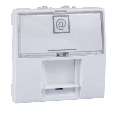 Unica - prise rj45 - grade 1 téléphone - cat.5 Utp - 2 modules - blanc