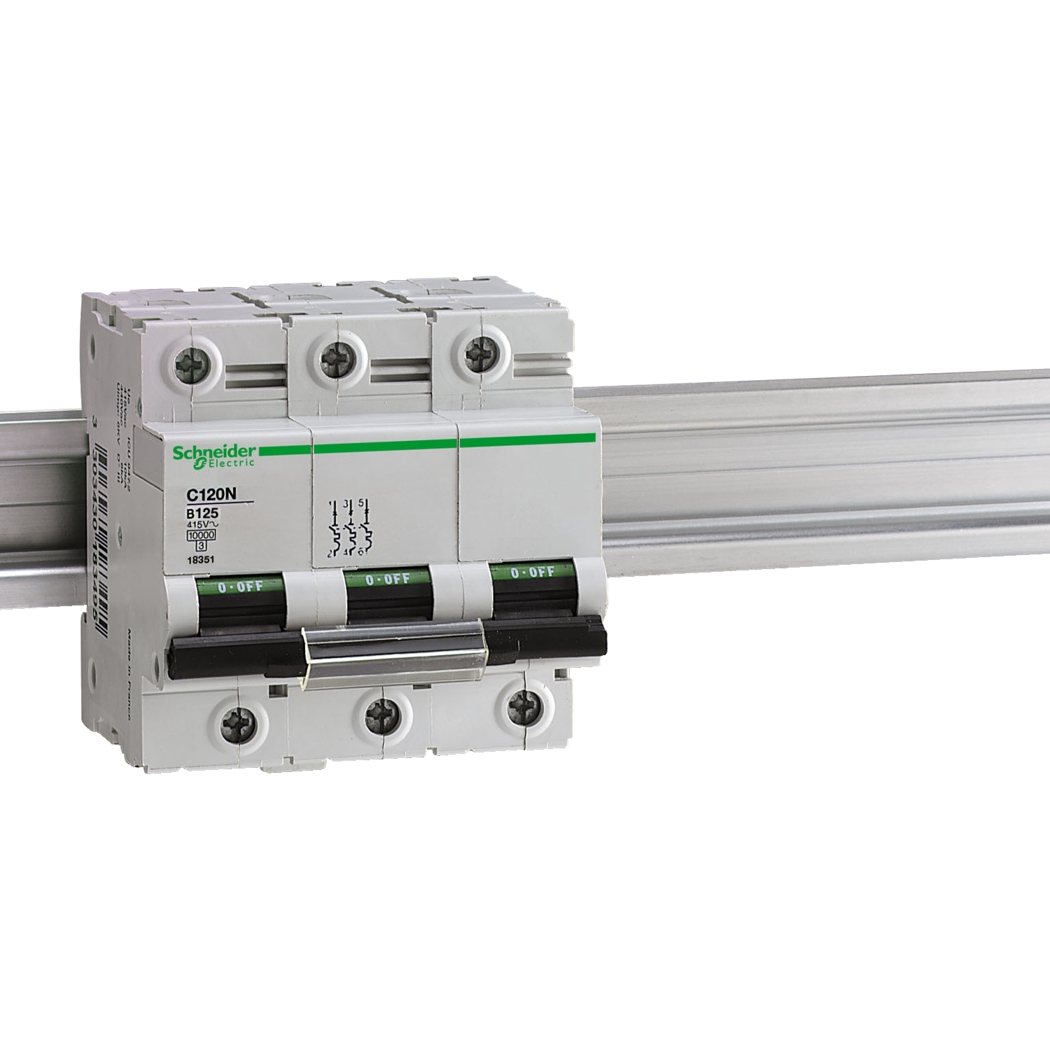 Disjoncteur modulaire multi 9 c120n 3 pôles 80 a courbe c