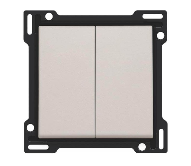 Niko - interrupteur manette double pour bouton poussoir, gris clair