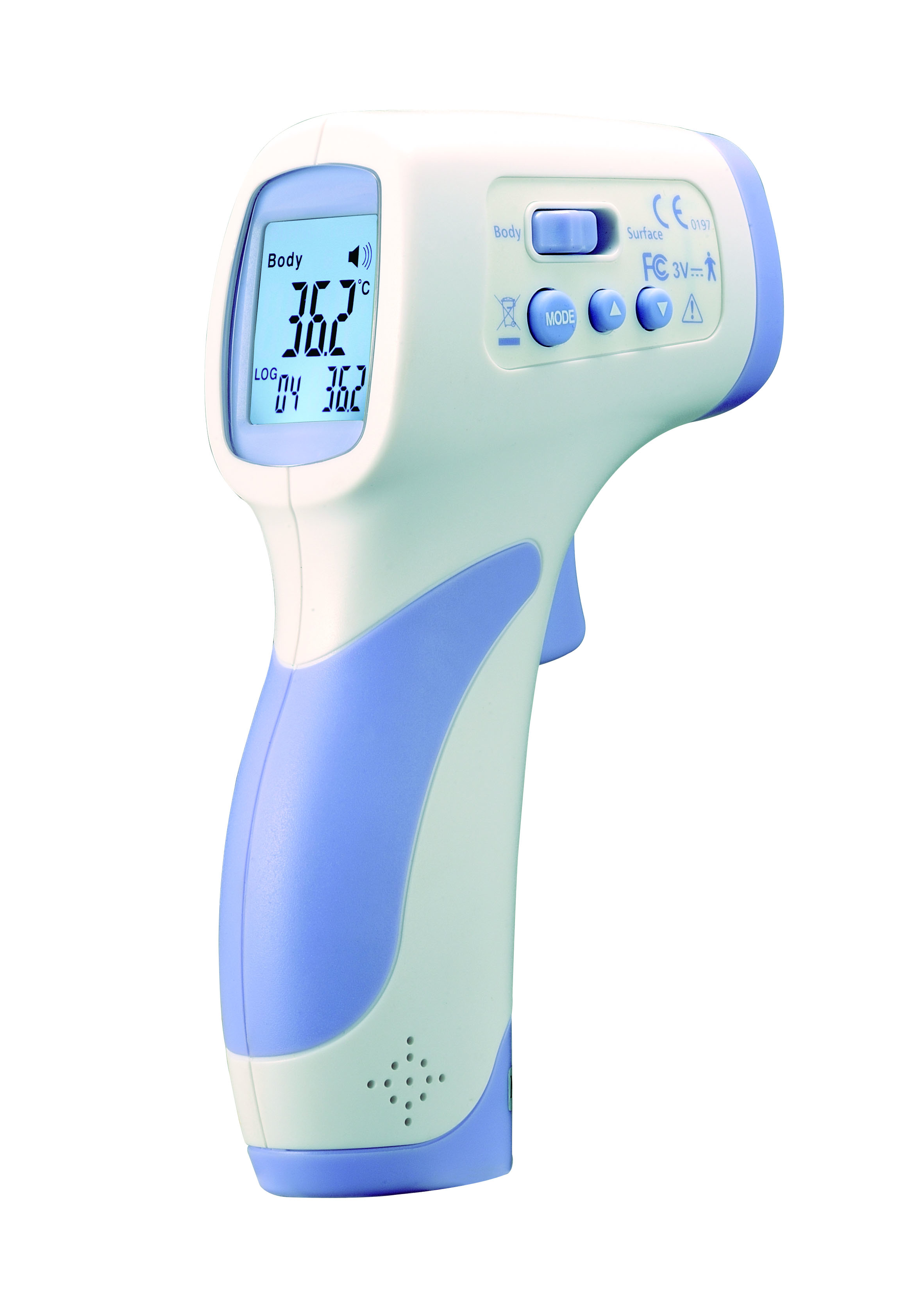 Thermomètre infrarouge médical sans contact de 32°c à 42,5°c conforme astm e1965-1998 et en 60601-1