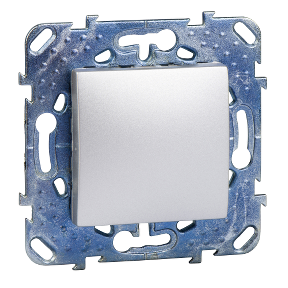 Unica top/class - blind cover plate for - 2 m - aluminium