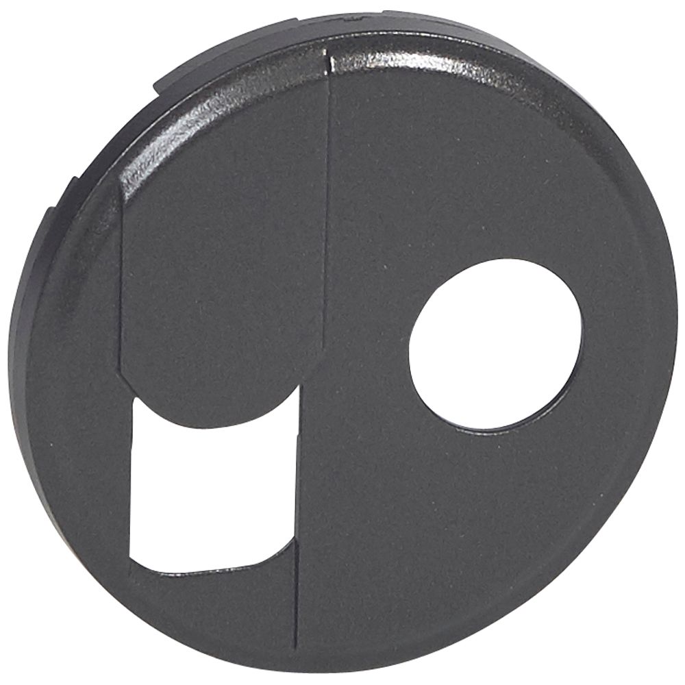 Celiane graphite enjoliveur pour prise téléphone rj45 et tv simple