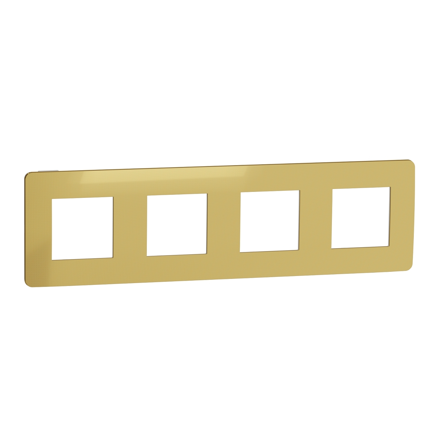 Unica studio métal - plaque de finition - or liseré blanc - 4 postes