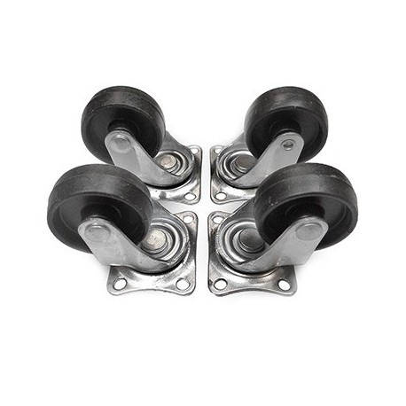 Lot de 4 roulettes - 32mm - noir