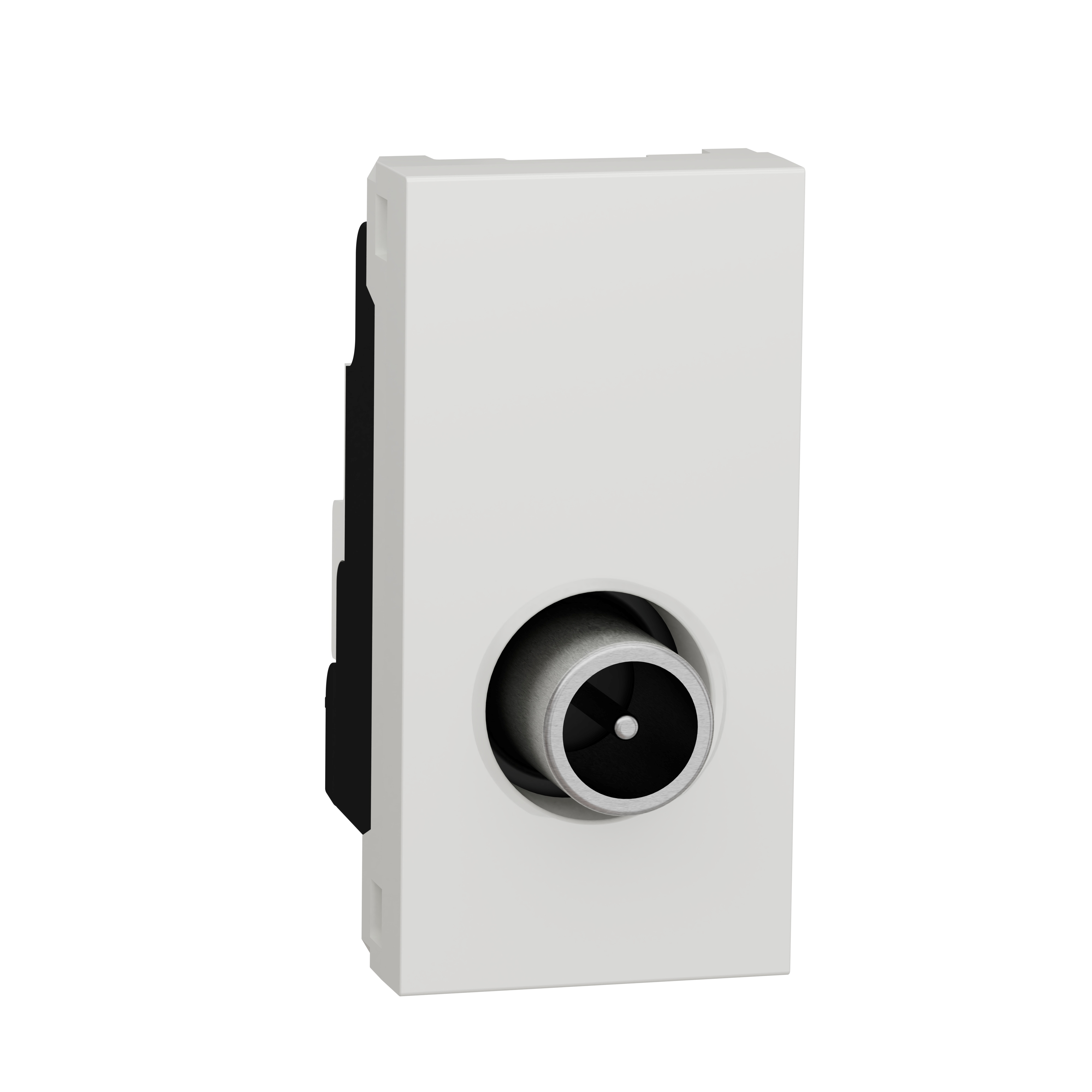 Unica - prise télévision - tv mâle - individuel - 1 module - blanc - mécanisme seul