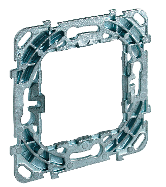 Unica - support de fixation - sans griffe - 1 poste 2 modules entraxe 71mm