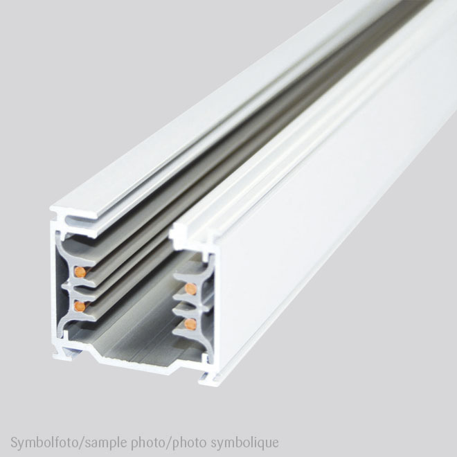 Rail 3 phases 1000mm blanc lxh : 36x33mm