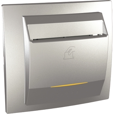 Unica top alu interrupteur à carte 10 a 1 no/nf avec voyant de localisation