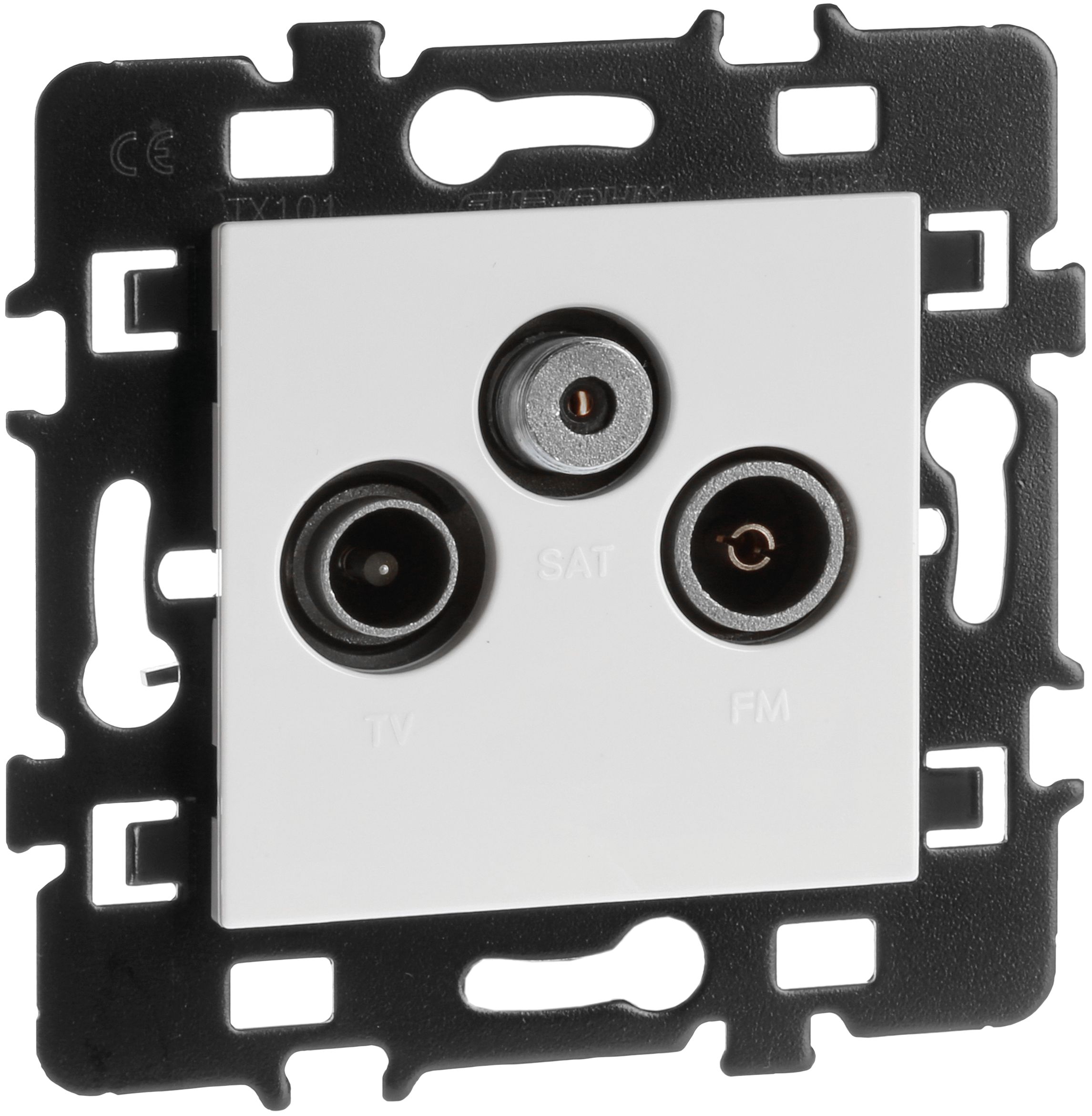 Prise tv / fm / sat + enjoliveur - gamme esprit - eurohm