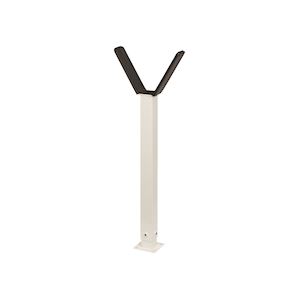 Lyre de support blanche fixe et reglable pour lisse s/l