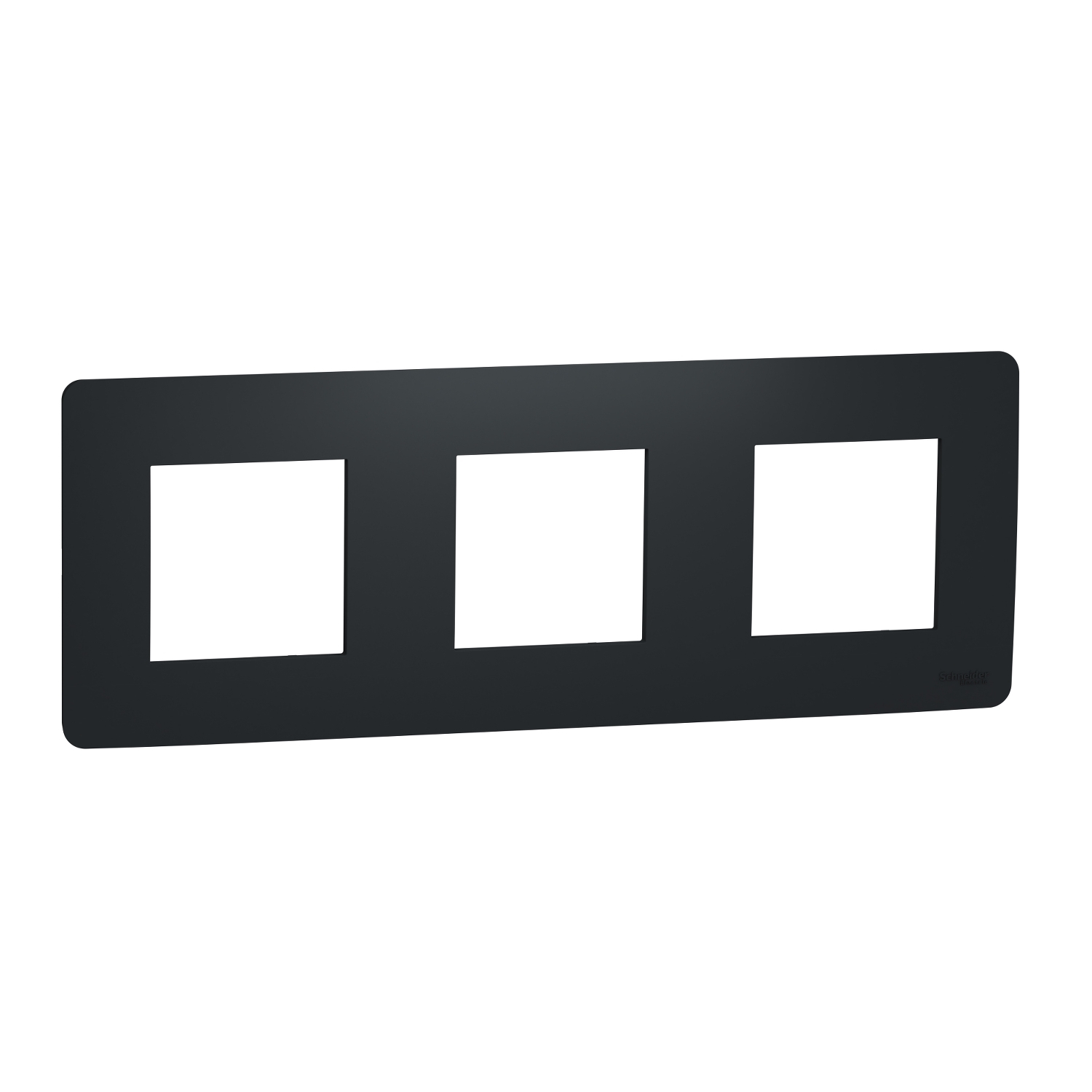 Unica studio - plaque de finition - anthracite - 3 postes