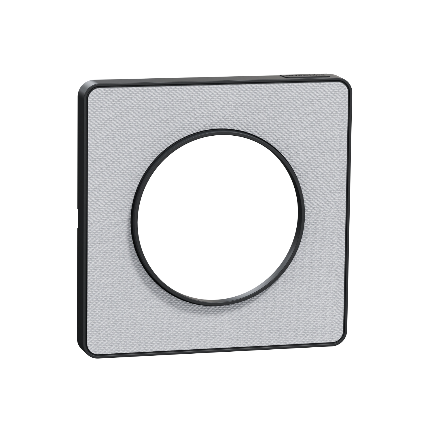 Odace touch - plaque de finition kvadrat 1 poste - en tissus perle et liseré anthracite