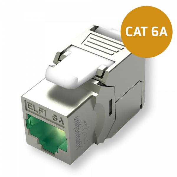 Uni25200 uniformatic boîte de 8 embases rj45 à repérage lumineux catégorie 6a ftp elfi uniformatic
