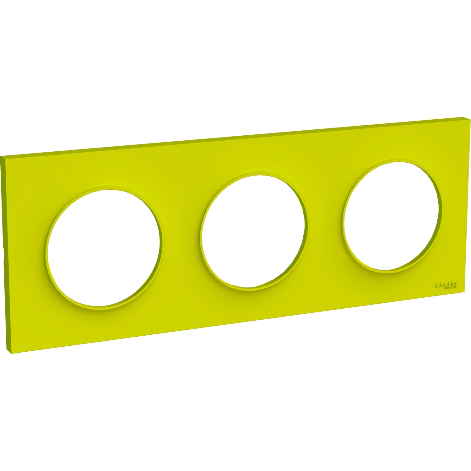Odace - styl - plaque - vert (pantone 381c) - 3 postes horizontal 71mm | 3 postes vertical 71mm - h 