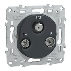 Ovalis - prise tv-r-sat - anthracite