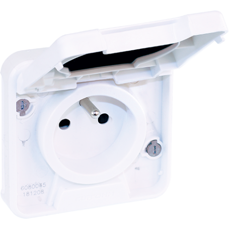 Mécanisme de prise de courant 2p+t blanc 60853 eur'ohm