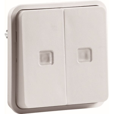 Double interrupteur va-et-vient cubyko double blanc - wna041b hager
