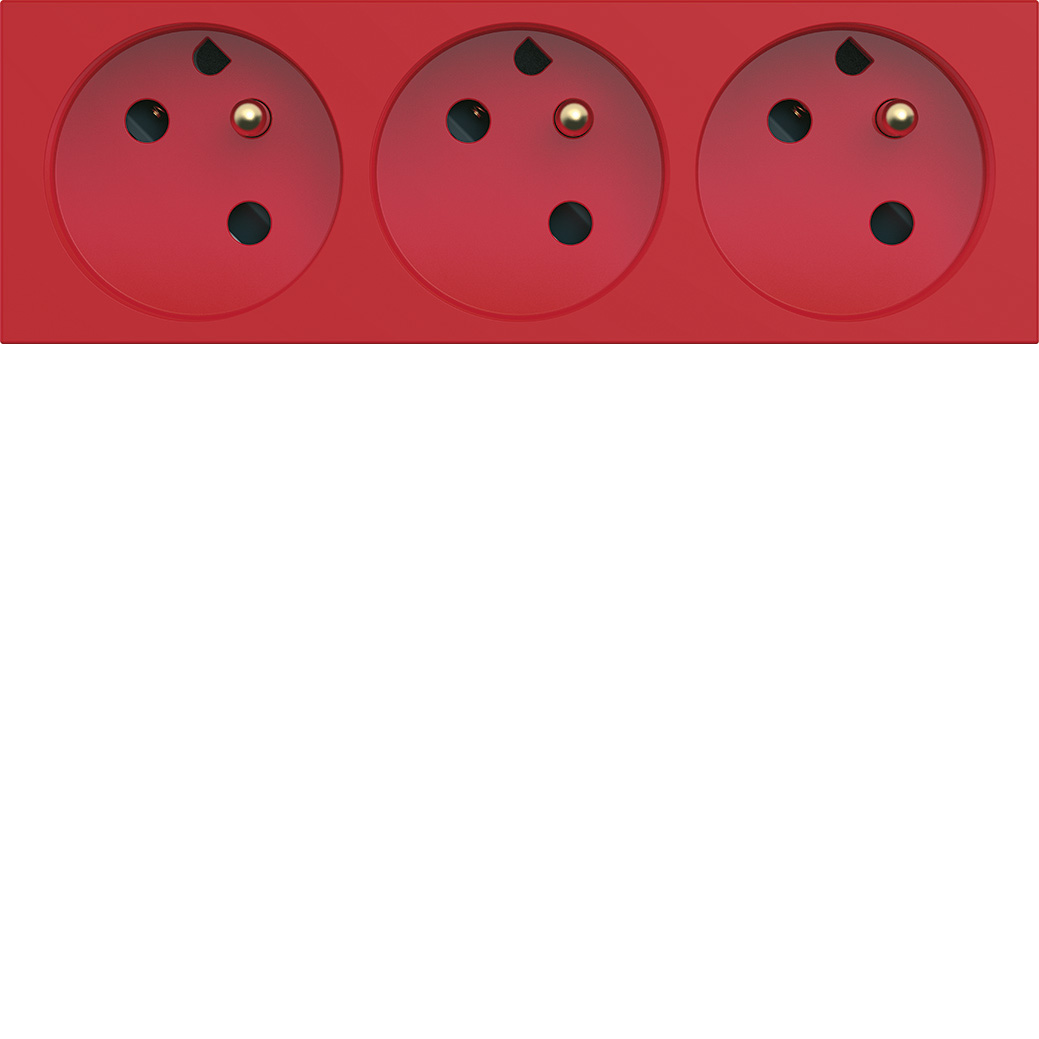 Gallery 3xpc+t goulotte rouge