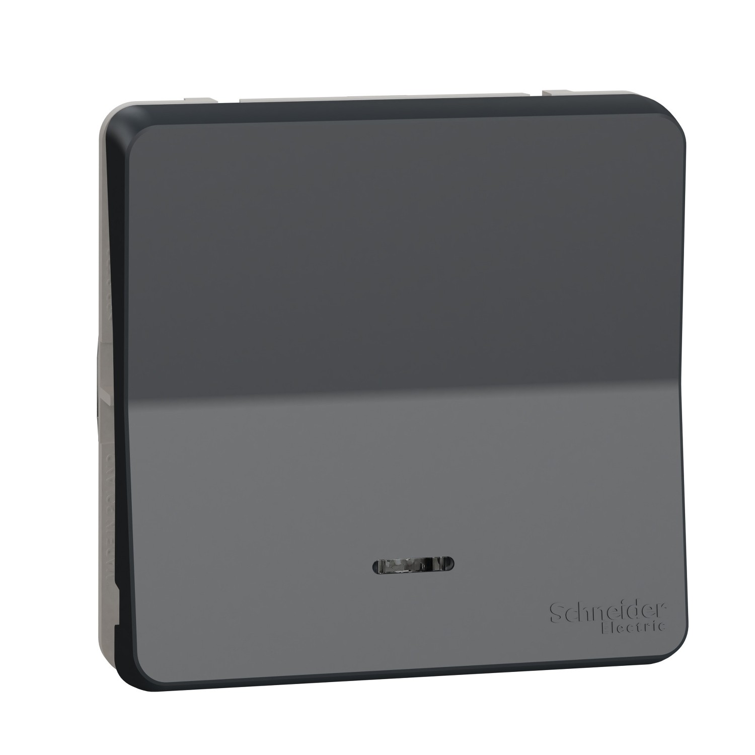 Mureva styl - mécanisme seul - bouton-poussoir lumineux - led bleu - 10 a - 250 v ca - gris ral 7016