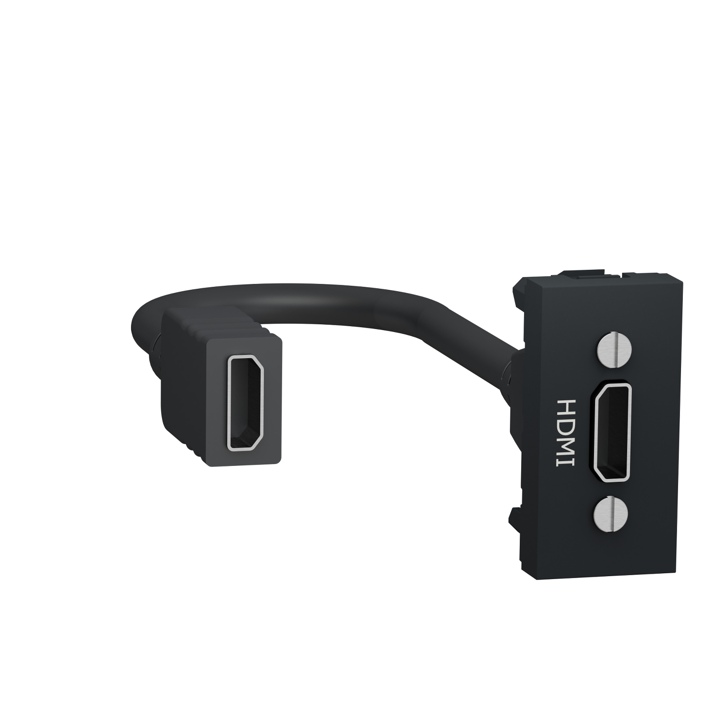 Unica - prise hdmi préconnectorisée - 1 module - anthracite - mécanisme seul