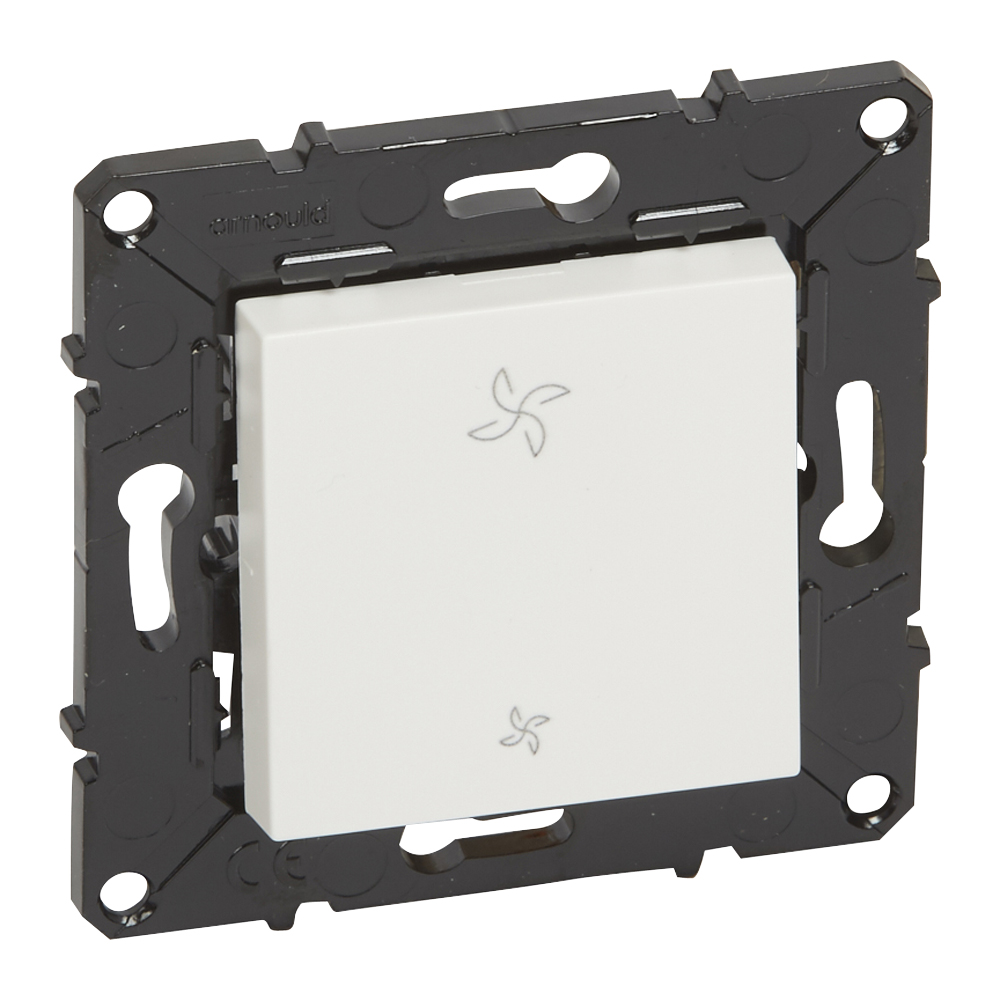 Arnould - poussoir 2 positions pour commande vmc - espace evolution - blanc
